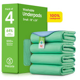 IMPROVIA washable underpads folded for easy storage and protection