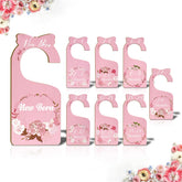 Imtively baby closet dividers with pink flowers keep newborn to 24 months organized and accessible for outfit matching.