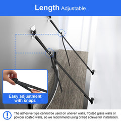IMtKotW adhesive mount shown on back supports non-drill installation with adhesive backing.