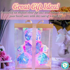 In His Name teddy bear night light with crystal rainbow glow.