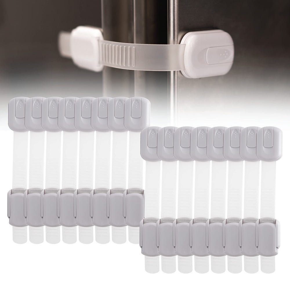 Inaya 16-pack locks applied to cabinet with adhesive installation for quick safety.