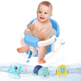 Inaya Baby Bath Seat blue assembly shows quick tool-free setup for busy parents.