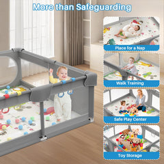 Inaya Baby Playpen anti-slip base keeps play area stable