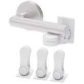 Inaya child-proof door lever lock pack with 3M adhesive for quick, damage-free installation