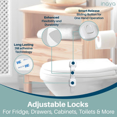 Inaya invisible cabinet locks blend with furniture while limiting access