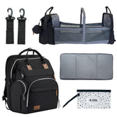 Inclusive LittleOnes diaper bag backpack with changing station—organized compartments for quick on-the-go prep.