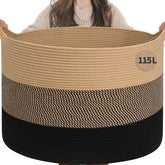 INDRESSME 115L blanket basket full view highlights ample storage and room-ready style