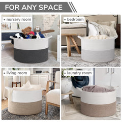 INDRESSME 115L blanket basket sturdy construction reduces sagging over time.