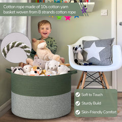 INDRESSME 115L basket filled with blankets demonstrating generous capacity