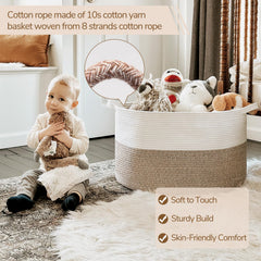 INDRESSME 90L laundry basket in living room for tidy storage