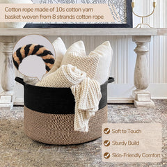 INDRESSME rope basket doubles as a toy bin for quick cleanup after playtime.
