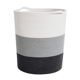 INDRESSME tall laundry basket front view showing durable cotton rope weave for storage