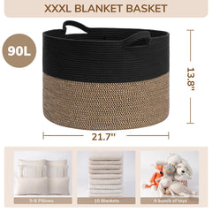 INDRESSME woven laundry basket ideal for clothes, keeping laundry neat and accessible.