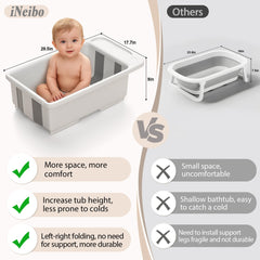 iNeibo bathtub includes a drainage hole and hose for quick draining.