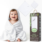 Infancie bamboo hooded towel closeup fabric highlighting softness and absorbency for newborns