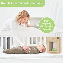 Infancie organic cotton muslin blanket 47x47 swaddle size demonstrates ample wrap