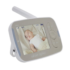 Infant Optics DXR-8 monitor unit with battery not included, designed for flexible placement and future battery pairing.