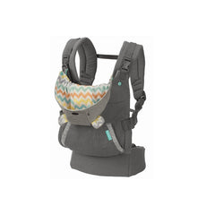 Infantino Cuddle Up Carrier with bear canopy hood providing shade during strolls
