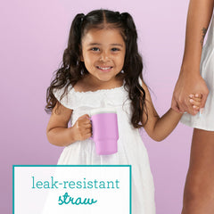 Infantino My 1st Tumbler spill-resistant straw helps minimize messes while learning to sip