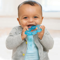 Infantino Water Teethers feature an easy-to-hold circular design for small hands.