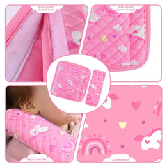 INFANZIA strap cover displaying air-layer breathable side for summer comfort