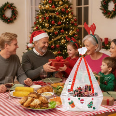 InfiBay Christmas ribbon and bell bow adds festive detail to elevate gift presentation.