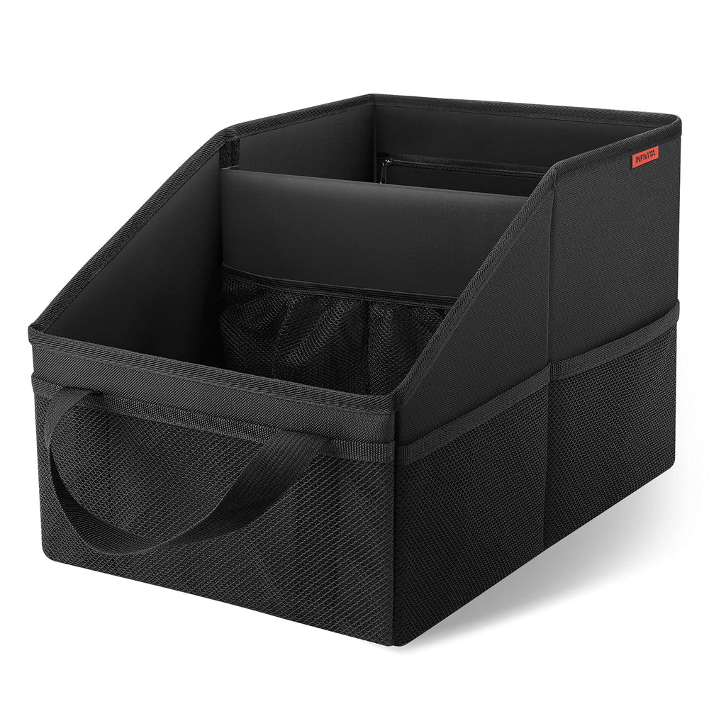 INFIVITA car organizer front seat setup keeps essentials within easy reach during drives.