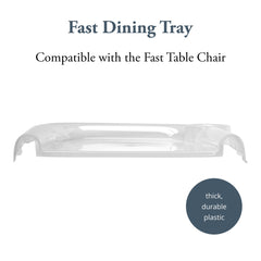 Inglesina Fast Dining Tray Plus with cup holder secures drinks during meals.