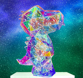In His Name LED dinosaur night light front view with color cycle for calming bedtime