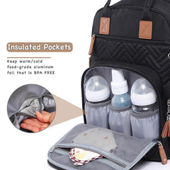 iniuniu diaper bag backpack back view emphasizing a compact silhouette for daily use