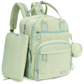 iniuniu Diaper Bag Backpack front view showing spacious layout for on-the-go organization