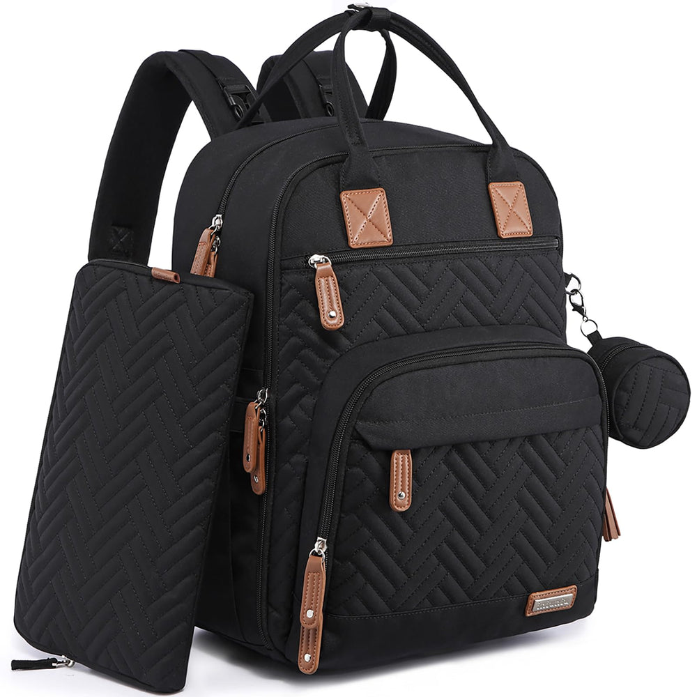 iniuniu diaper bag backpack front view highlighting organized pockets for on-the-go parenting