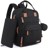 iniuniu diaper bag backpack front view highlighting organized pockets for on-the-go parenting