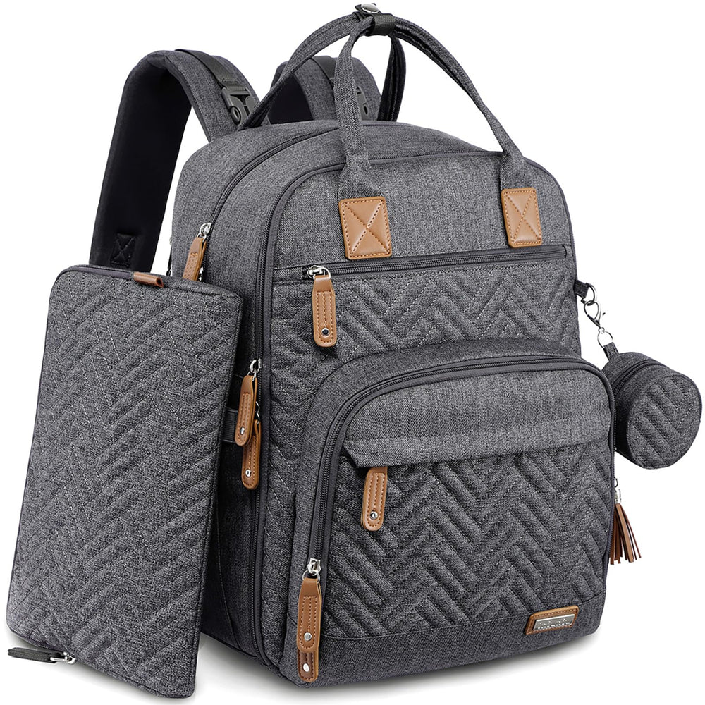 iniuniu diaper bag backpack main compartment open for easy access to baby essentials on the go.