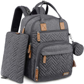 iniuniu diaper bag backpack main compartment open for easy access to baby essentials on the go.