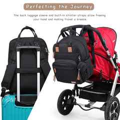 iniuniu diaper bag open main compartment shows easy packing and quick access