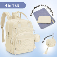 iniuniu diaper bag pouch open reveals washable changing mat and organized interior