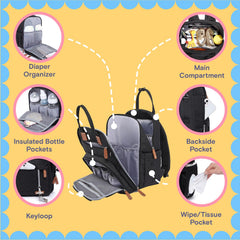 iniuniu diaper pouch and changing pad demonstrates portability and hygiene on the go