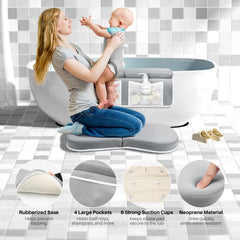 InnJoey elbow pad set suction cups stay stable on tub surfaces.