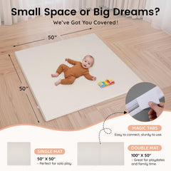 INNO STAGE play mat foam-1inch close-up showing cushioned tummy-time comfort.