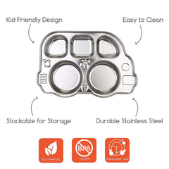 Innobaby Din Din SMART stainless finish emphasizes rust-free durability for families.