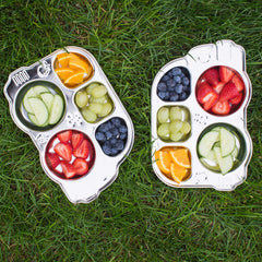 Innobaby kids dinnerware resists stains and odors.
