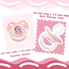 InnocenceIsle unicorn paci disassembled for easy cleaning and hygiene