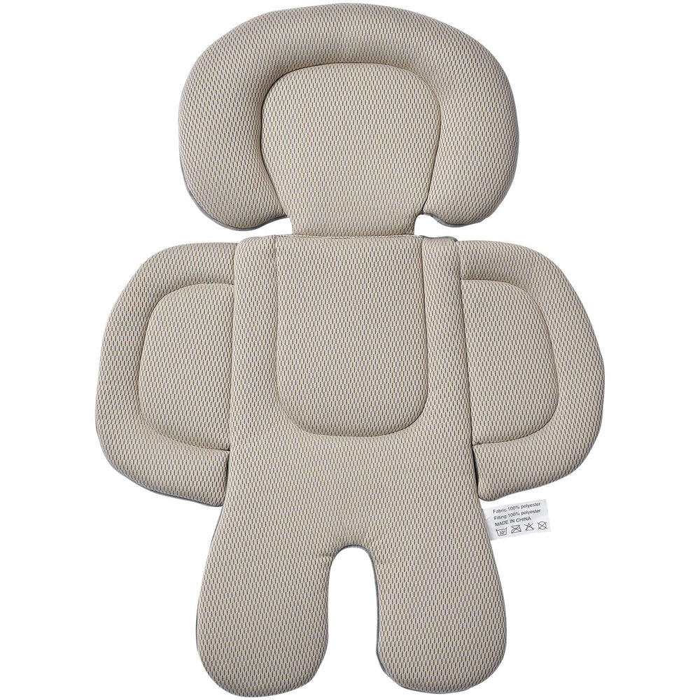 Innokids infant car seat insert beige gray reversible front view for newborn comfort on rides