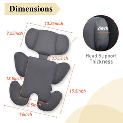 Innokids head-and-body support offers contoured padding for newborn head and neck comfort.