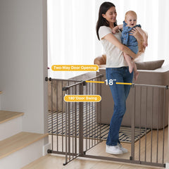 InnoTruth baby gate dual-lock system provides reliable toddler-proof security.