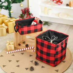 INough Christmas basket open-top reveals ample capacity for baubles and lights