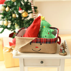 INough Christmas basket with waterproof EVA lining protects items from moisture