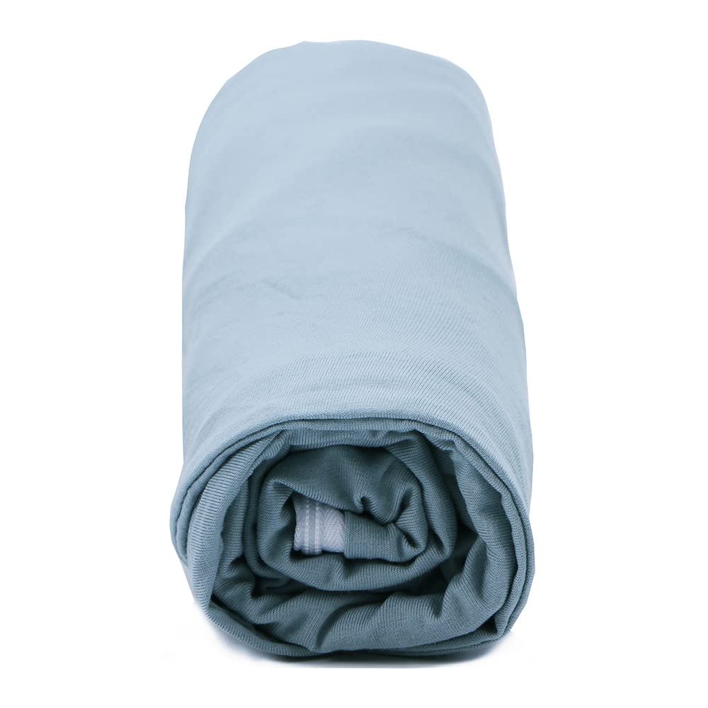 INSEN pregnancy pillow cover green jersey close-up skin-kindly cotton texture for gentle comfort