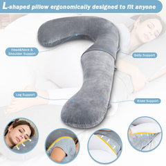 INSEN detachable V-shape configuration provides side-sleeper head and torso support